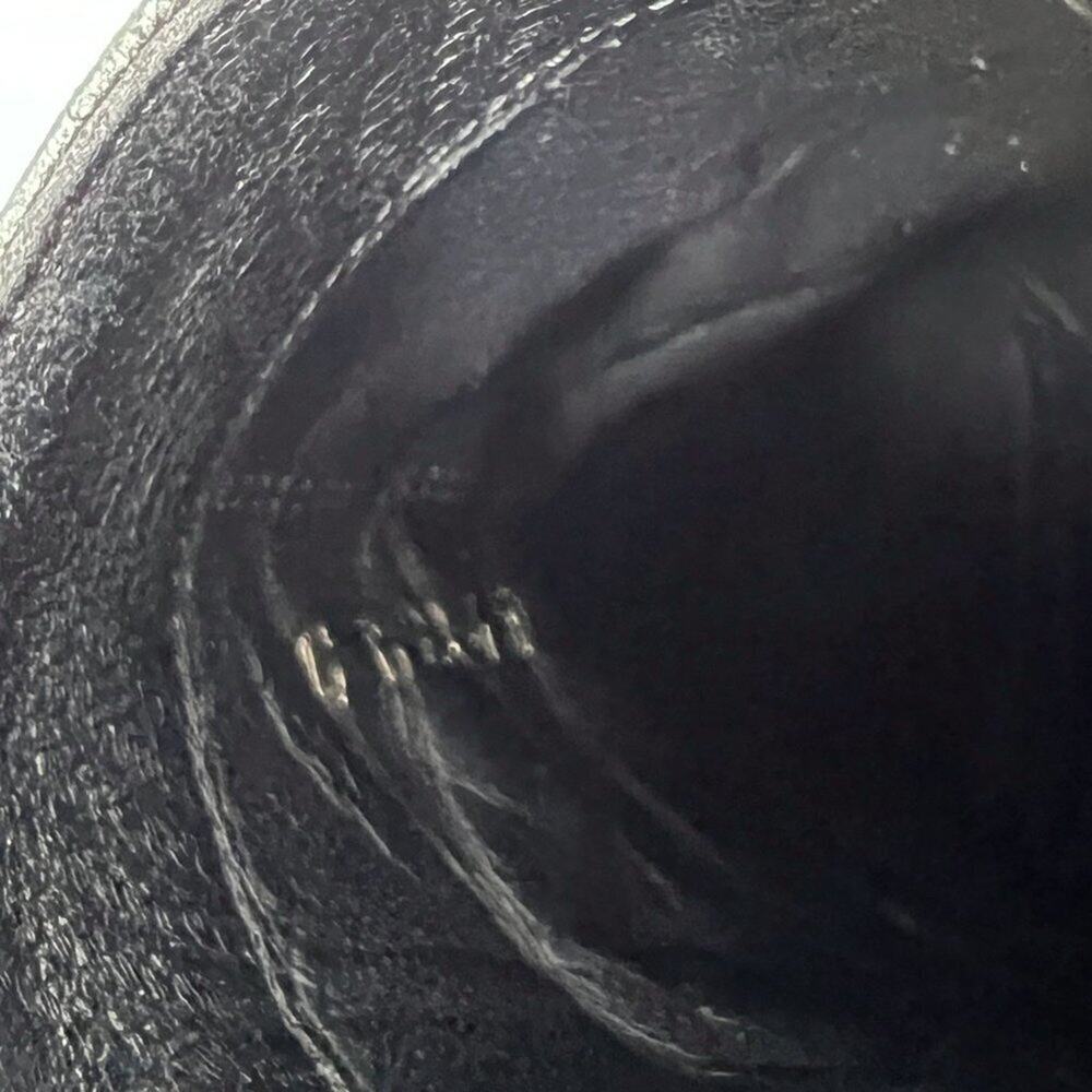 Chanel Silver Interlocking Logo Textured Leather … - image 6